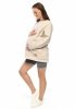 MijaCulture - 3 in 1 oversize maternity and nursing sweatshirt Miley M020 Beige